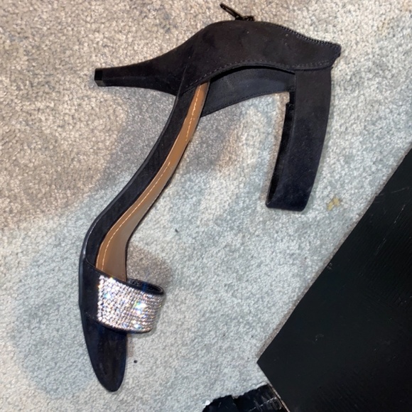 black suede bling heels - Picture 4 of 4